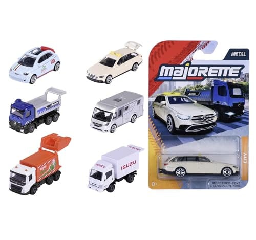 Majorette City Premium 6-delige set metalen modelauto's met vliegende wielen en vering