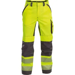DASSY® Odessa Sommer Warnschutz Bundhose mit Kniepolstertaschen - neongelb/zementgrau - 42
