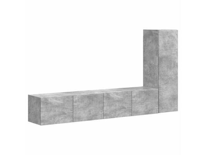 hliofuir TV Schrank Set 3-Teilig Wandmontiert Beton Grau Holzwerkstoff Platzsparendes 3er Set Hängeschrank für Wohnzimmer und Schlafzimmer mit geräumigen Fächern für Fernsehezubehör und Bücher.