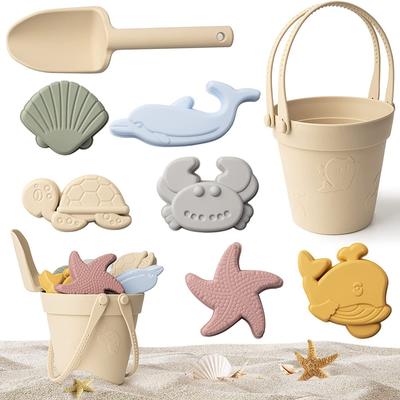 Smart Shopping Spot Silicone Beach Toy Set With Bucket & Shovel For Kids Durable Sand Play Kit white