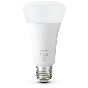 Philips-Hue LED-Lampe White Bluetooth, E27, 15,5W ersetzt 100W, warmweiß, App-fähig, ZigBee