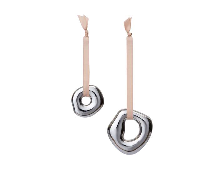 Ferm Living Décoration suspendue Orrith, 2 pièces Argent