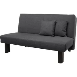 FALTSOFA Kalomira Bezug Flachgewebe Metall schwarz / graphit