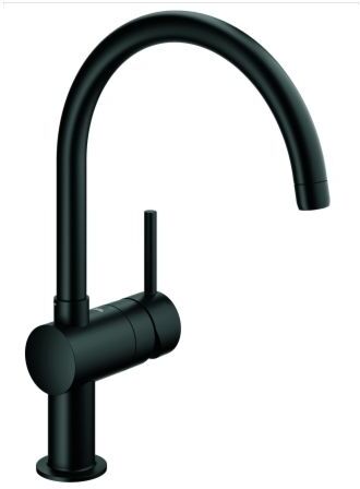 Grohe Minta Küchenarmatur 32917KS0 velvet black, schwenkbarer Rohrauslauf, C-Auslauf