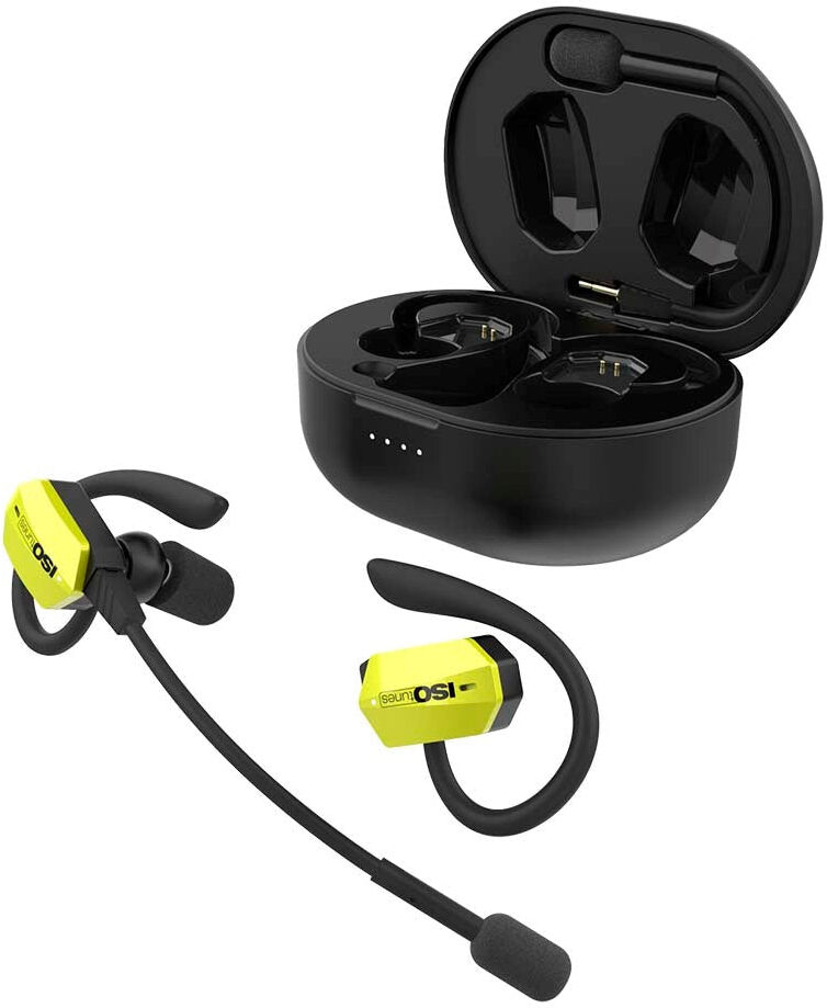ISOtunes ULTRACOMM Aware True Wireless EN352 Høreværn m. Bommikrofon - Sort / Gul