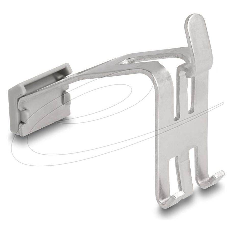 Delock Keystone Halterung mit Beschriftungsfeld 1 Port für Hutschiene Metall (66477)