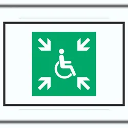 HB-Druck Sammelplatz für Menschen mit Behinderung Symbol A4 (210x297mm) Schild