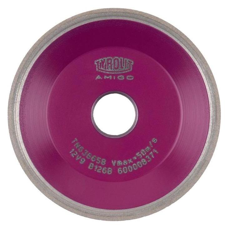 Tyrolit Schleifteller AMIGO 100 mm Hochl.St. geh., HSS, Un-/Nl.St. geh. 126 Bohrung 20 mm (636658)