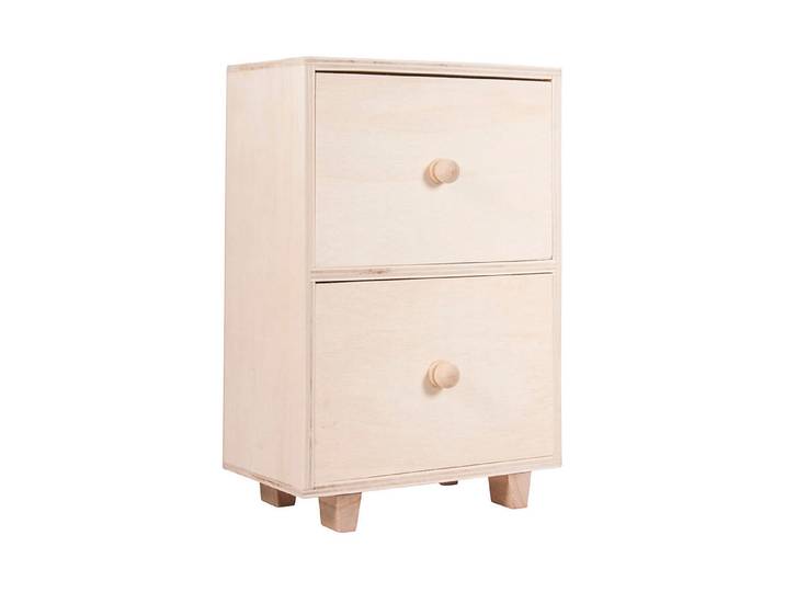 Rayher Holz-Kommode auf Füsse FSC 16.5 × 9 × 24 cm