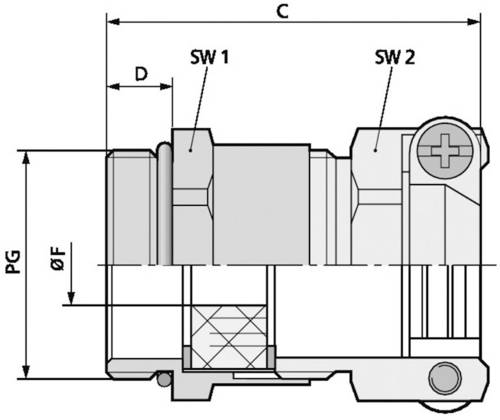 LAPP 52005570 Kabelverschraubung PG29 Messing Messing 10St.