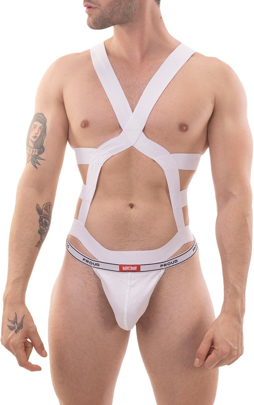 Barcode Berlin Harnais élastique ELON Blanc
