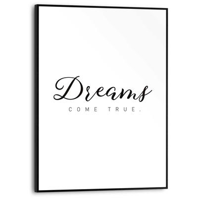 Poster REINDERS "Dreams come true", schwarz (farbe bild(er): schwarz, weiß), B:30cm H:40cm T:1,6cm, MDF, Bilder, Poster