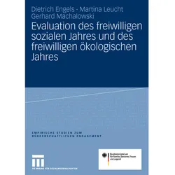 Evaluation des freiwilligen sozialen Jahres und des freiwilligen ökologischen Jahres, Fachbücher von Martina Leucht, Dietrich Engels, Gerhard Machalowski