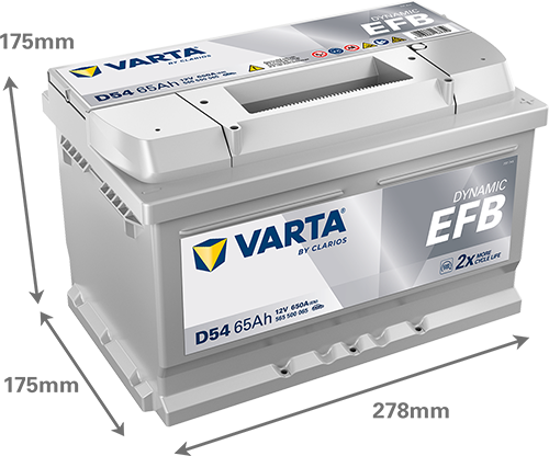 Varta Starterbatterie Dynamic Efb 12 V, 65 Ah, 650 A 565500065k262 12v 68ah 650a Für Ford Renault