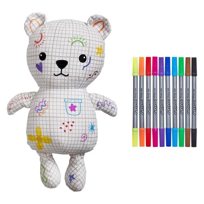Eat Sleep Doodle Teddybär mit 10 quadratischen Markern (67060357)