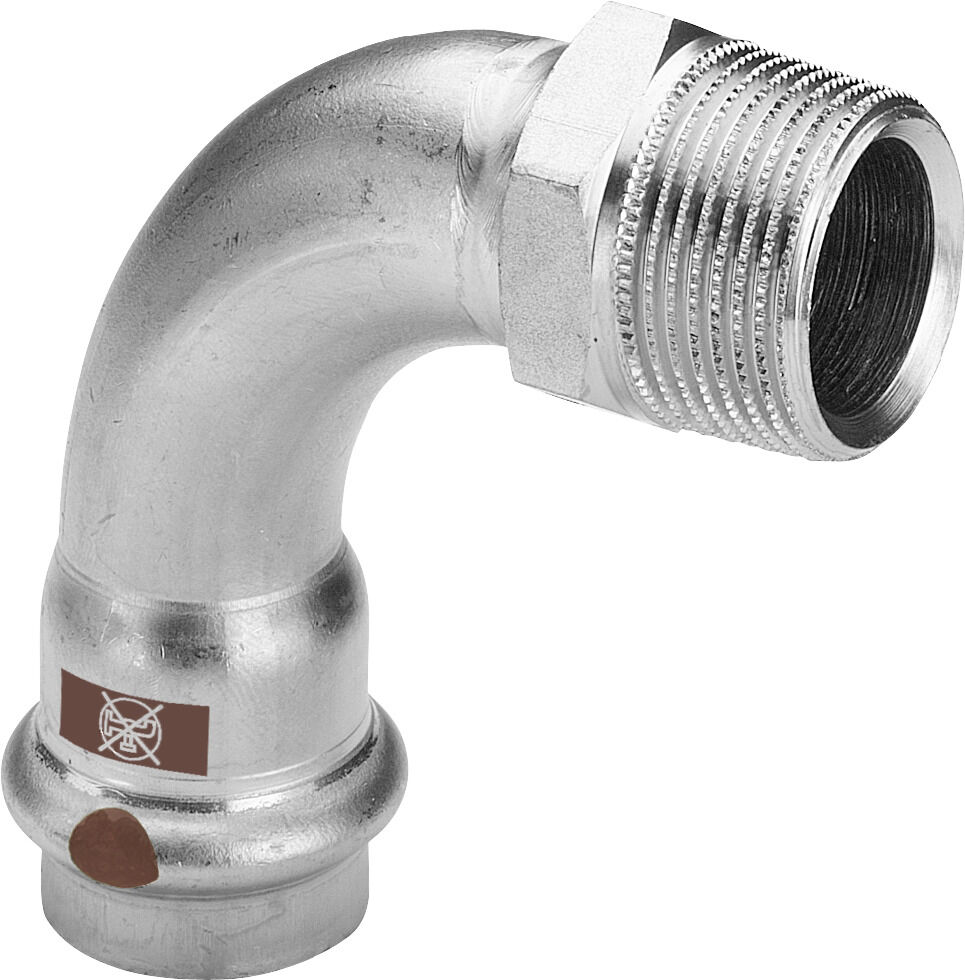 Viega Temponox Coudes 812447 28 mm x R 2000 , 90 degrés, acier, antirouille, filetage R, contour SC