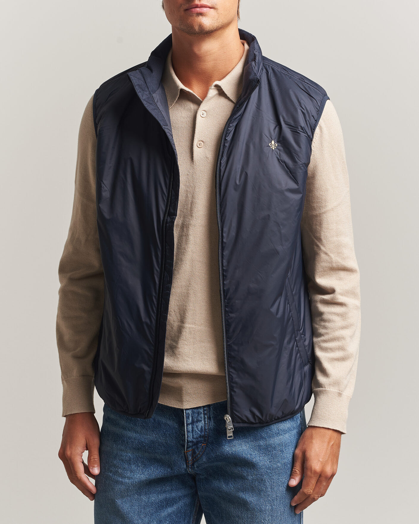 Morris Bradley Padded Vest Blue men L Blå