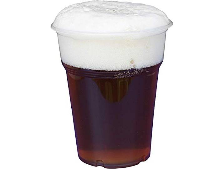 Gastro-Bedarf-Gutheil 1.200 Trinkbecher, Plastikbecher 0,3 l transparent mit Füllstrich premium Qualität Bierbecher Einwegbecher PP