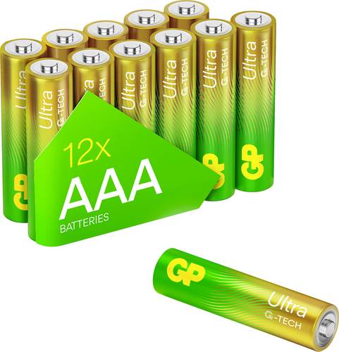 GP Ultra Micro (AAA)-Batterie Alkali-Mangan 1.5V 12St.