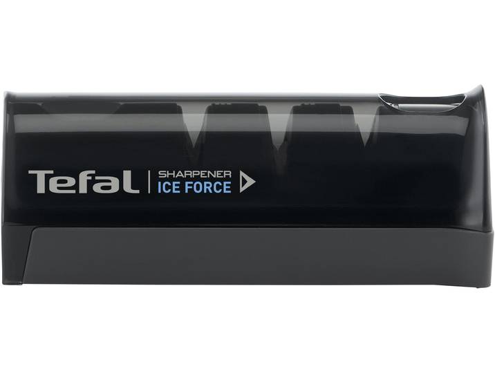 Messerschärfer TEFAL Ice Force , schwarz, B:5,9cm H:4,7cm L:12,5cm, Keramik, Kunststoff, Messerschärfer, Messerschärfer, Schleifprozess(3Phasen), hochwertige japanische Keramikschleifscheibe