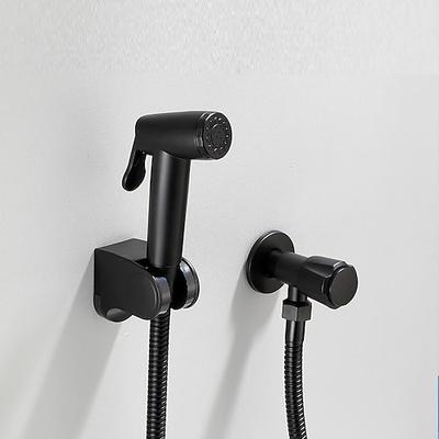 304 Edelstahl ABS Hand-Bidet einfache schwarze Duschsprüher Waschkolben Handwäsche schwarze Toilettenbegleiter Sprühpistole