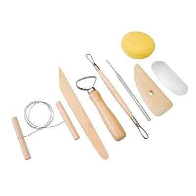 PEBARO TOE300 - Töpferset 8-teilig zum Modellieren, 8-teiliges Töpferset zum Modellieren.