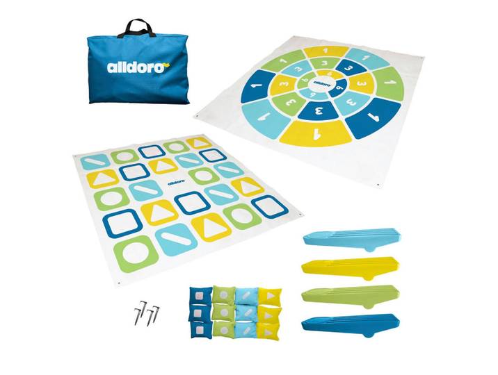 alldoro Outdoorspiel XXL Kick \u0026 Darts, Mehrfarbig, Kunststoff, 160x160 cm, Größe an Kinderhände angepasst, Freizeit & Co, Gartenspielzeug, Sonstiges Gartenspielzeug
