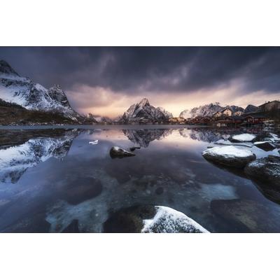Fototapete PAPERMOON "Photo-Art DAVID MARTIN CASTAN, WINTERLICHT", bunt, B:4,5m L:2,8m, Vlies, Tapeten