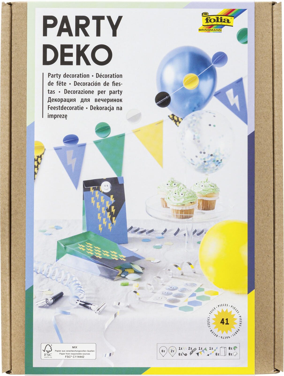 folia Blitze Dekoartikel mehrfarbig 45403