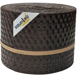 zaun zu® Sichtschutzstreifen Rattan PE für Doppelstabmatten Schwarzbraun 26m