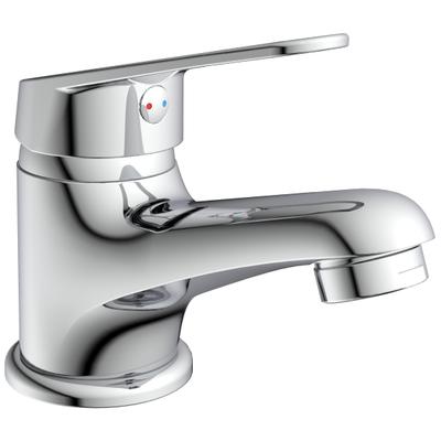 Waschtischarmatur WELLTIME "BARI", chrom, H:10cm T:16cm, Armaturen, Der Platzsparklassiker in frischem Design
