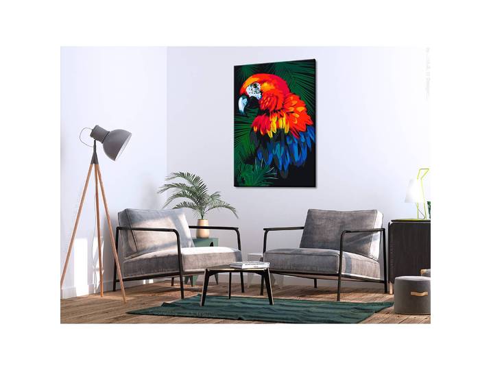 Peinture par numéro - Perroquet Lin Multicolore 40 x 50cm
