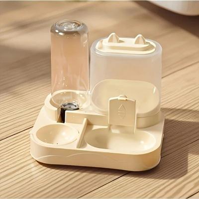 Uplift Essentials Elite 2 in 1 Gravity Pet Feeder & Waterer Station yellow