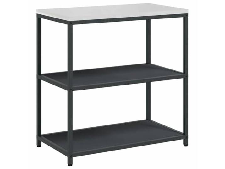 Foknhdi Küchenschrank Anthrazit 90x50x92 cm aus Stahl, Modernes Design mit robusten Brett-Regalen, platzsparende Aufbewahrung für Küche Flur Büro und Abstellraum