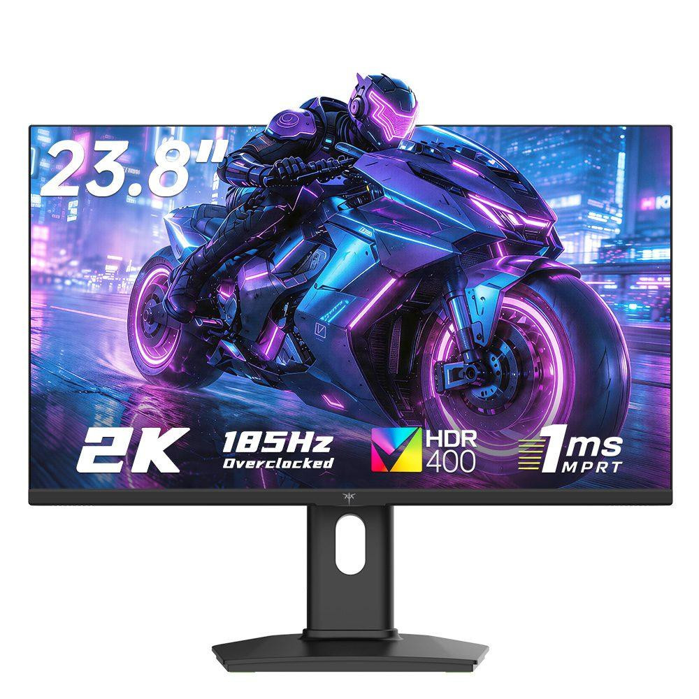 KTC H24T7 23,8 inch gaming monitor QHD 185Hz IPS 1ms MPRT HDR400 FreeSync G-Sync in hoogte verstelbaar