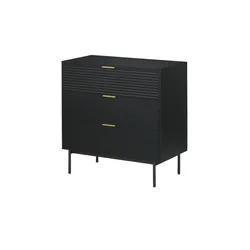 Kommode  Nanno , schwarz , Maße (cm): B: 80 H: 80 T: 41.5