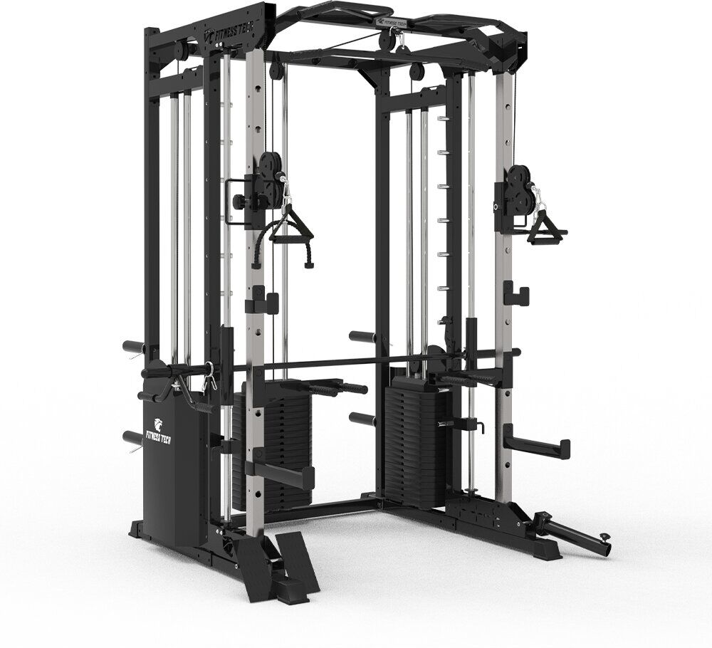 Fitness Tech Multiestación Multipower Smith Machine S9000 . Negro