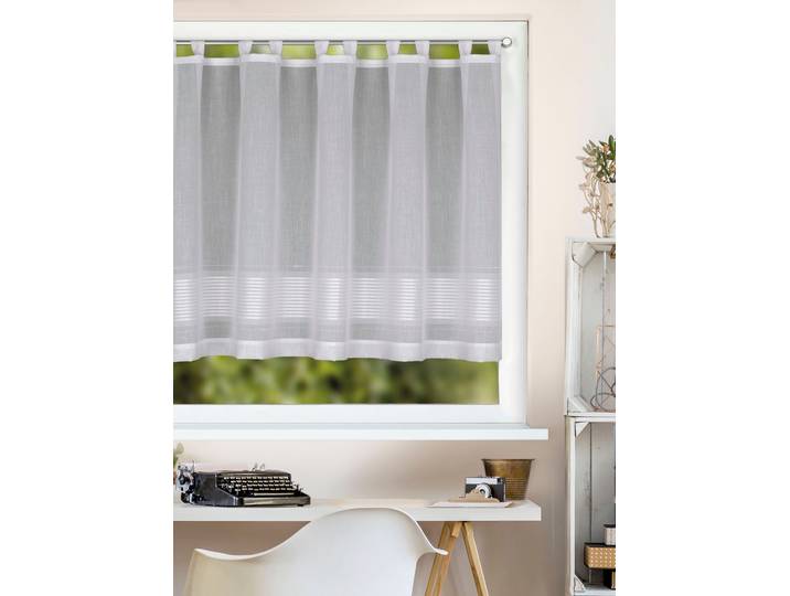 Panneaux HOMING Saraya Gr. 1, weiss (weiß), B:145cm H:90cm, Polyester, Gardinen, Panneaux, Fertigschal
