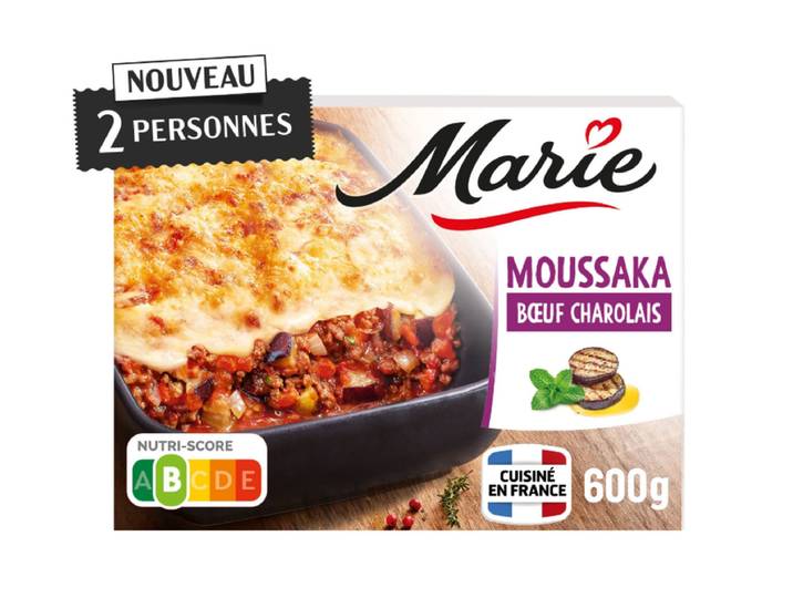 MARIE Plat Préparé Moussaka Bœuf Charolais 600g