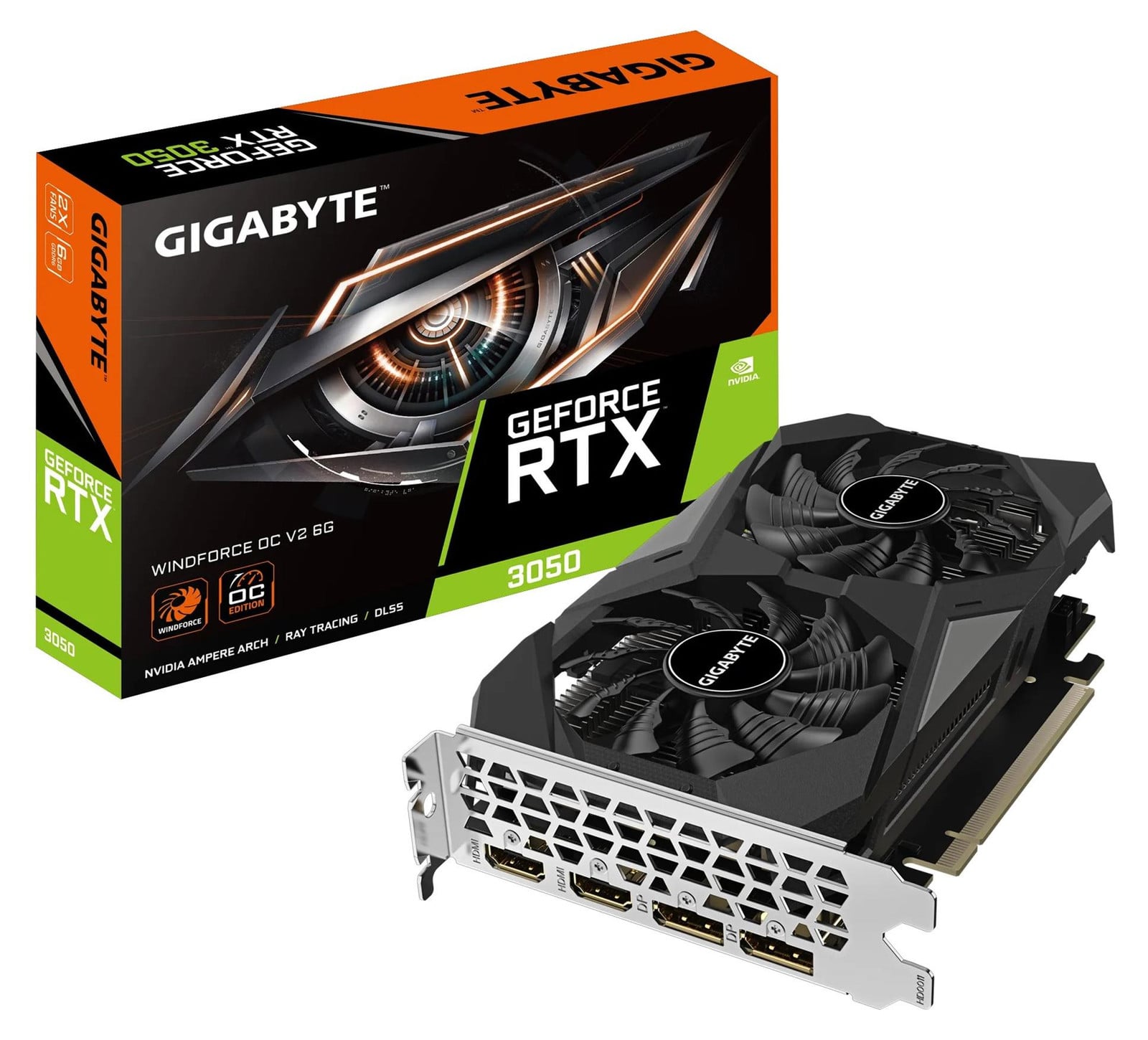 Gigabyte GeForce RTX 3050 WINDFORCE OC 6GB videokaart