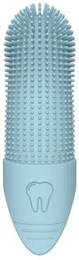 Inspire Select 360 Silicone Finger Dog Toothbrush For Pets Gentle Pet Dental Cleaning Brush For Dogs & Cats blue