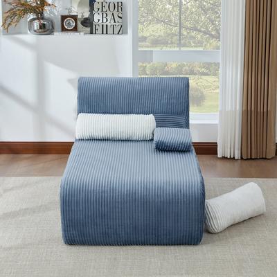 Boneless Corduroy Chaise Lounges Sofa Couch