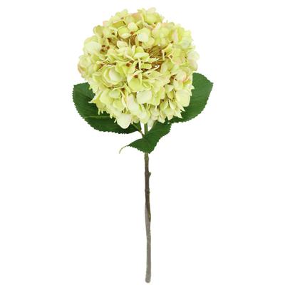 Kunstblume I.GE.A. "Künstliche Hortensie", gelb (grün), B:23cm H:47cm L:18cm, Polyester, Kunstpflanzen, Einzelblume Stielblume Seidenblume Dekoblume für Vase, Hochzeit