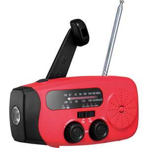 McPower Radio NFS-2005, Akku, Kurbel, USB, rot