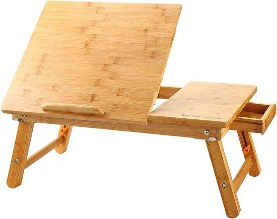 Verstelbaar Laptop Bureau van Bamboe met Tilting Top en Lade