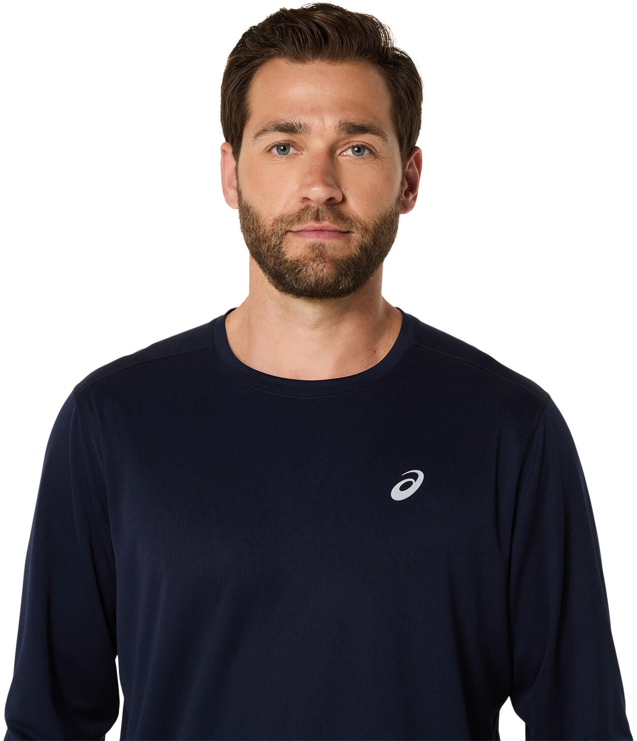 Laufshirt ASICS "ASICS CORE LS TOP", Herren, Gr. L, schwarz (midnight), Obermaterial: 100% Polyester, Shirts Laufshirt, Schnelltrocknend, Reflektierend, Leicht midnight L
