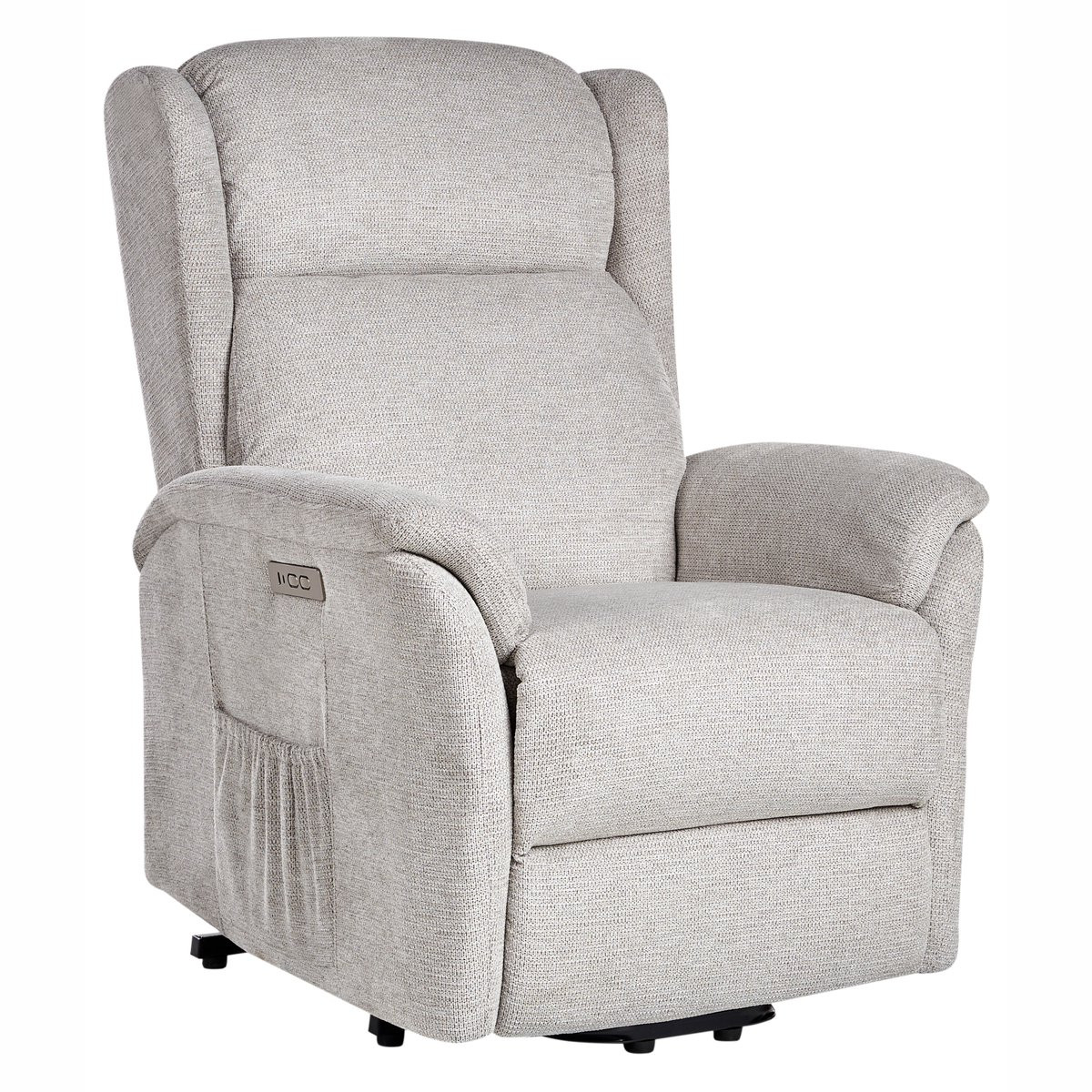 Beliani ELEGY Verstelbare fauteuil - Lichtgrijs - Polyester
