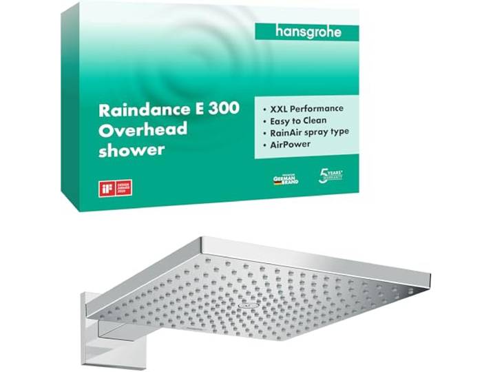 hansgrohe Raindance E Douche de tête 300 1 jet avec bras de douche\, chromé\, 26238000