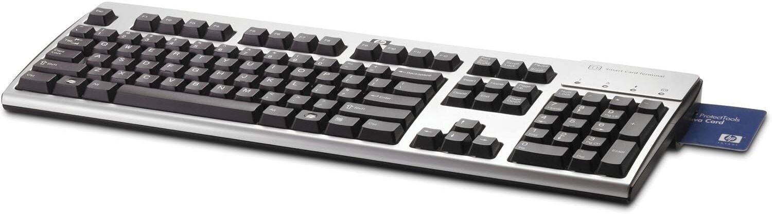 HP USB SmartCard Keyboard – UK Layout (QWERTY) – Wired Security Keyboard