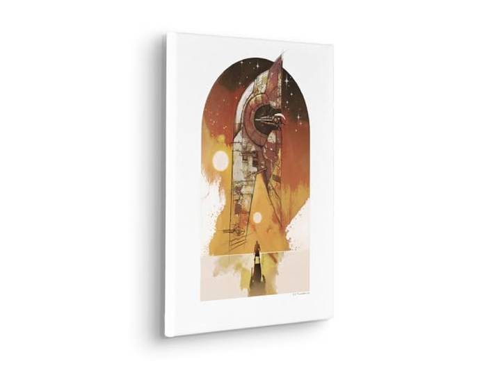 Komar Keilrahmenbild - Star Wars Boba Fett Starship - Größe: 30 x 40 cm - Kinderzimmer, Wanddekoration